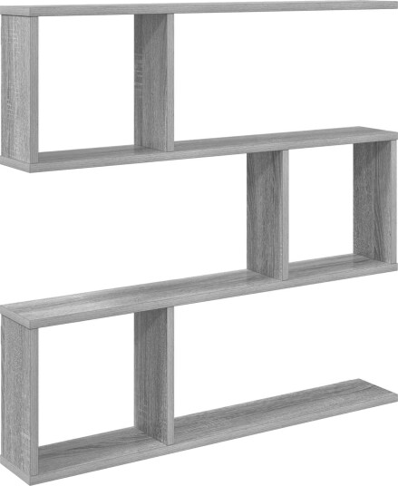 vidaXL Vegghylle Grå Sonoma 80 x 12 x 79,5 cm Konstruert tre