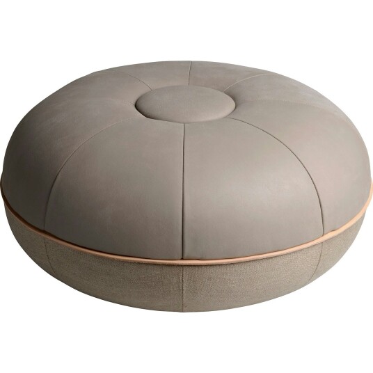 Fritz Hansen Pouf Puff Small Øvre Del Skinn / Lysegrå