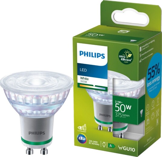 PHILIPS LED SPOTLYS GU10 2,1W 3000K
