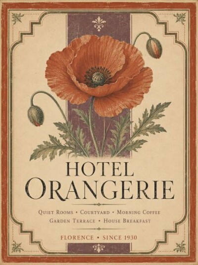 Plakat Hotel Orangerie
