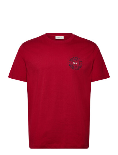 GANT Graphic Ss Tshirt - Red - L