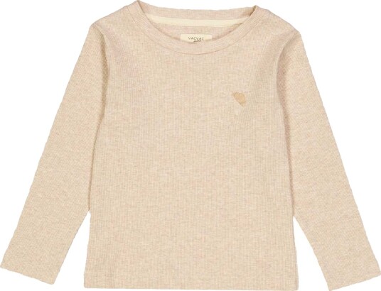 VACVAC Genser Rib Carlet Light Latte melange VACVAC 2 år 92 Genser Beige