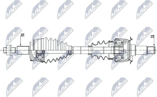 NTY NPW CH 084 Drivaksel NTY NPW CH 084 Drivaksel