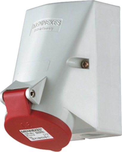 Mennekes CEE Vegguttak (5-polet 32A) 400V IP44 Grå Mennekes CEE Vegguttak (5-polet 32A) 400V IP44 Grå