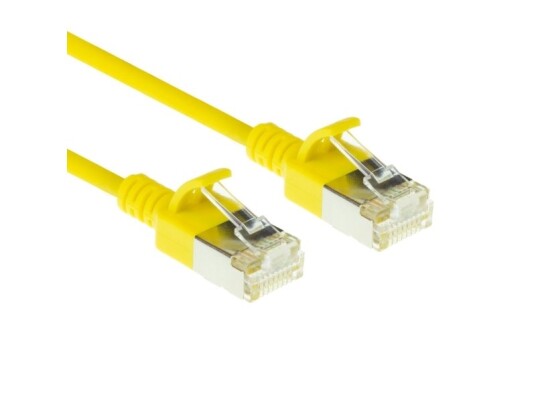 Act Yellow 7 Meter Lszh U/Ftp Cat6a Datacenter Slimline Patch Cable Snagless With Rj45 Connectors (Dc7807)