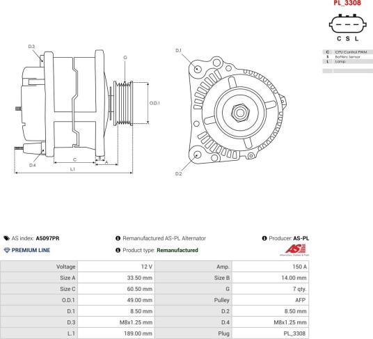 AS-PL A5097PR Dynamo