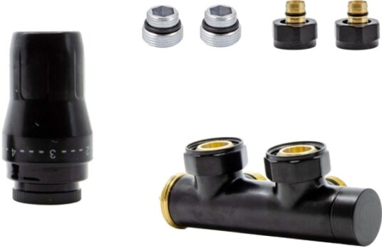 Schlosser Duo Plex 3/4Xm22x1.5 Venstre/Høyre Nipler Glatt For Tilkobling Zl Pex Sort Matt Schlosser Duo Plex 3/4Xm22x1.5 Venstre/Høyre Nipler Glatt For Tilkobling Zl Pex Sort Matt
