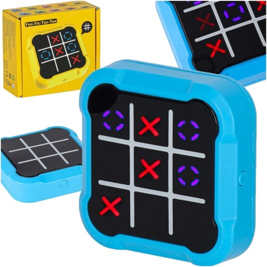 Elektronisk Tic Tac Toe spill – Bærbar blå konsoll