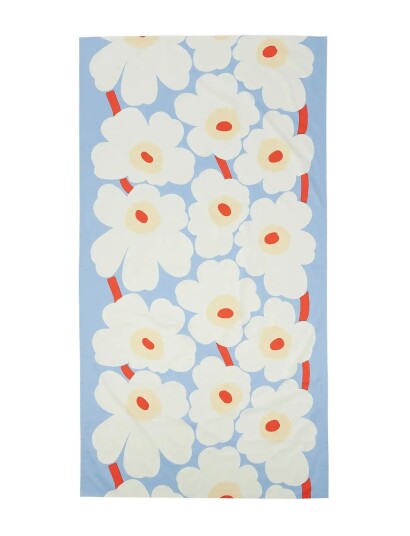 Marimekko Home Unikko Table Cloth 135X250Cm Blue 135X250CM Marimekko Home Unikko Table Cloth 135X250Cm Blue 135X250CM