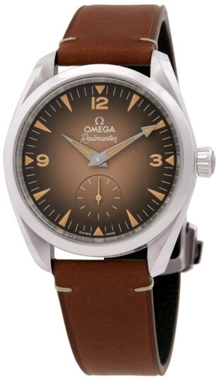 Omega Herreklokke 235.12.38.20.13.001 Seamaster Railmaster Brun/Lær
