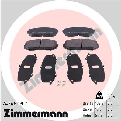 Bremseklosser ZIMMERMANN 24346.170.1
