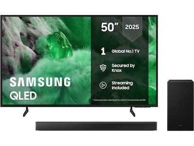 Samsung 50" Q7F2 QLED 4K Smart TV 2025 + Soundbar Samsung 50" Q7F2 QLED 4K Smart TV 2025 + Soundbar