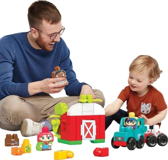 Fisher Price Mega Bloks Green Town bondegård med traktor og tre figurer Fisher Price Mega Bloks Green Town bondegård med traktor og tre figurer