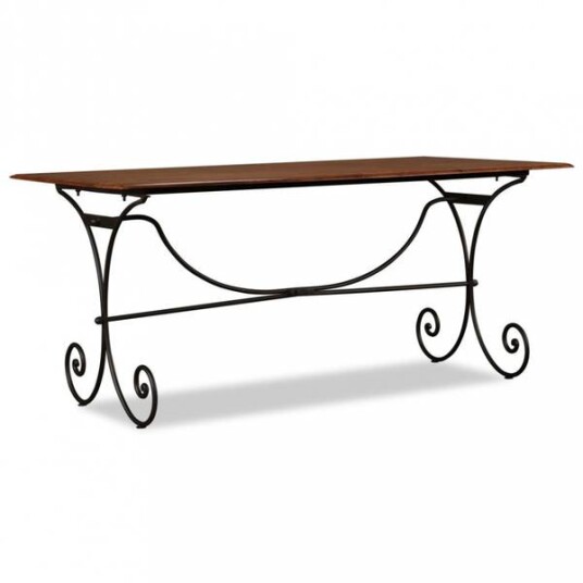 Spisebord heltre med indisk rosentre-avslutning 180x90x76 cm