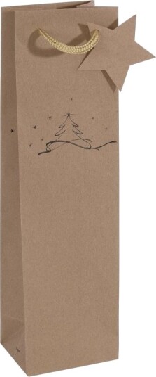 Sigel Gt039, Gavepapirbag, Brun, Bilde, Papir, Julaften, 157 G/M²