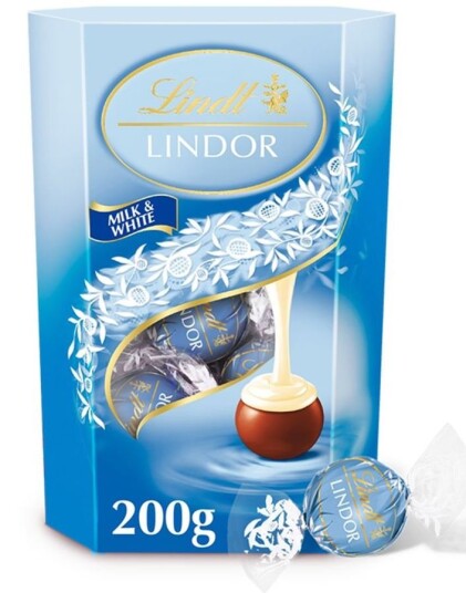 Lindt Lindor Milk & White Trøffelsjokolade med Fyll 200 gram