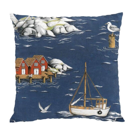 Arvidssons Textil Fiskeskär putetrekk 47 x 47 cm Blå