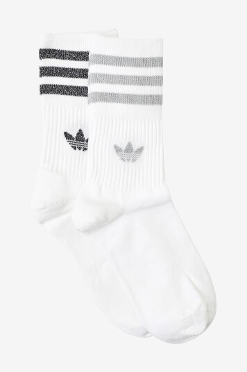 Adidas Originals Sokker Mid cut Glitter Crew Socks 2 pk Hvit Adidas Originals Sokker Mid cut Glitter Crew Socks 2 pk Hvit