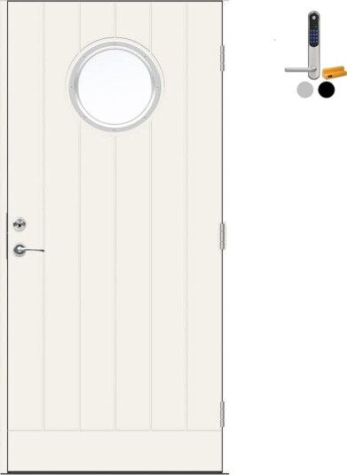 Ytterdør Swedoor Advance-Line Nordic Mora med Yale Doorman Classic Home