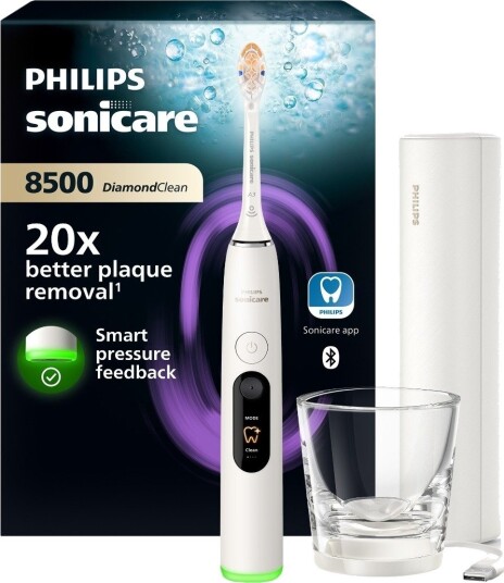Philips Sonicare DiamondClean 8500 elektrisk tannbørste HX8513/11 hvit