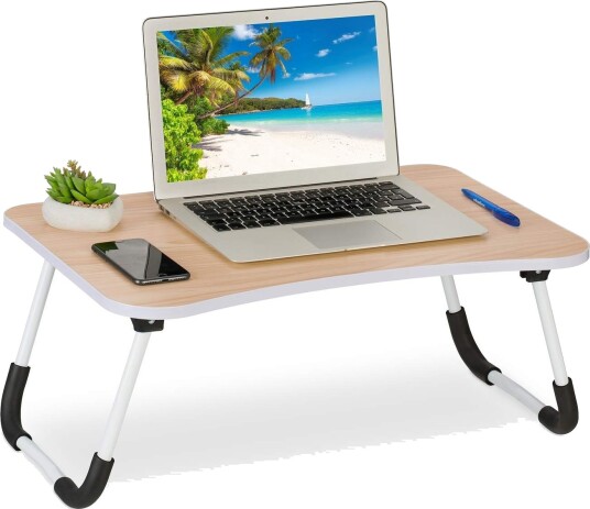 Lap Desk med trefinish – Sammenleggbar bærbar sengebrett