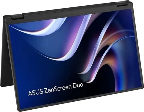 Asus Zenscreen Duo Mb14fcd - Dual Lcd-Skjerm - 14" - Portabel - 1920 X 1200 Wuxga @ 60 Hz - Ips - 350 Cd/M² - 1200:1 - Hdr10 - 5 Ms - Mini Hdmi, 2Xusb-C - Svart