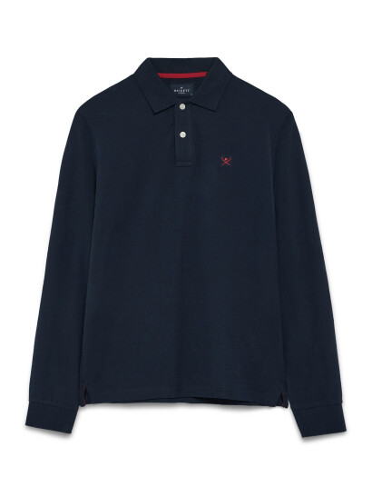 Hackett London Slim Fit Logo Ls - Navy - XXL