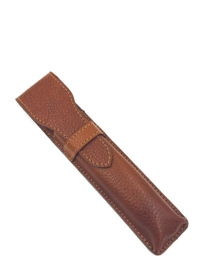 Parker Parker Leather Pouch Brown For Straight Razors Brown