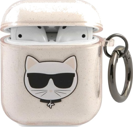 Karl Lagerfeld Beskyttelsesetui Kla2uchgd Glitter Choupette Til Airpods 1/2 Beige