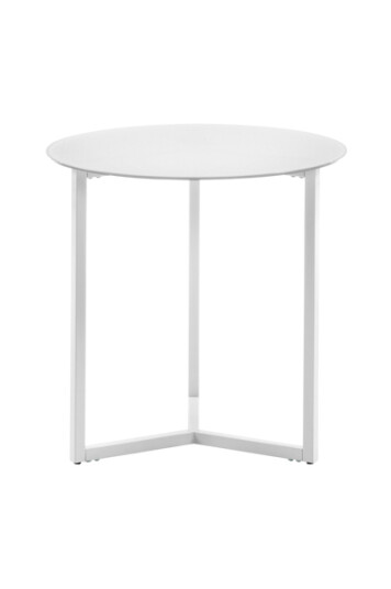 Kave Home Sidebord MARAE hvit/hvitt glass 1529846-01-0