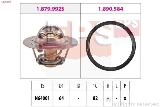 Termostat, kjølemiddel EPS 1.879.992