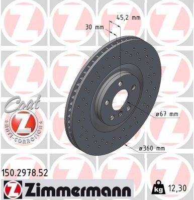 ZIMMERMANN 150.2978.52 Bremseskive