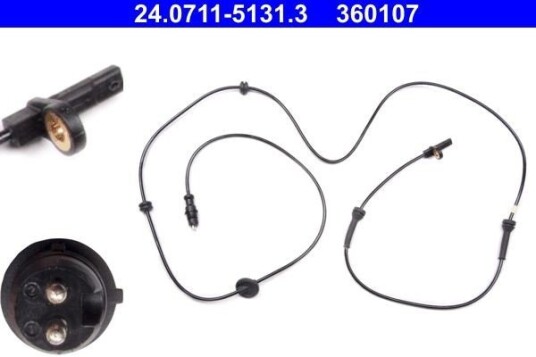 Sensor, ABS ATE 24.0711-5131.3