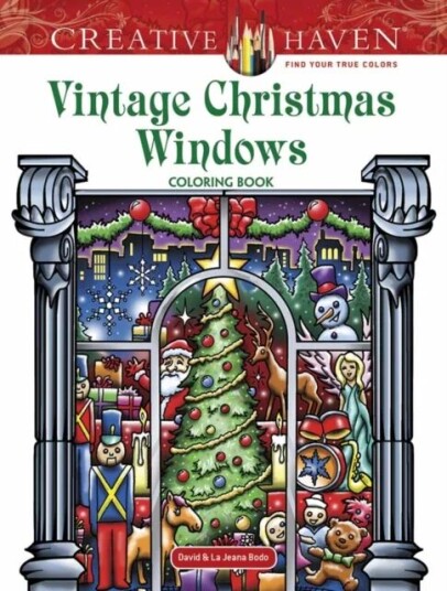 Creative Haven Vintage Christmas Windows Coloring Book Av David Bodo