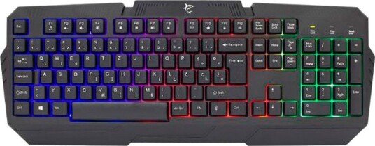 White Shark GK-2105 Gamingtastatur med LED-belysning Membran Sort
