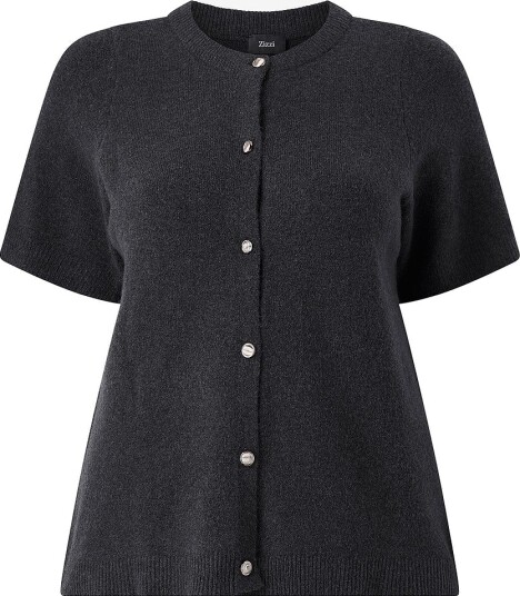 Zizzi Kardigan caVista S/S Grå