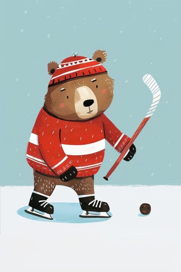 Namly Design Plakat Hockeybjørn POSTERETV6UL