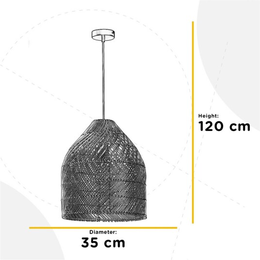 ONLI Luis hengelampe Ø 35 cm rotting E27