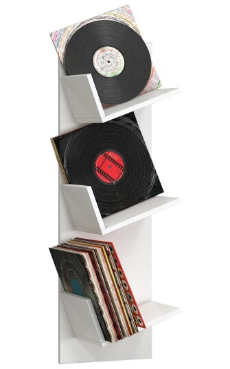 LP Sulda hylle vegghengt for LP 3 hyller hvit.