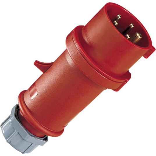 Mennekes Støpsel rundstift 432-6 32A 400V rød IP44 MENNEKES - 1503318