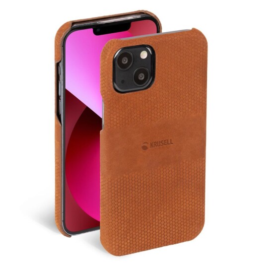 Krusell Iphone 13 Deksel Leather Cover Cognac