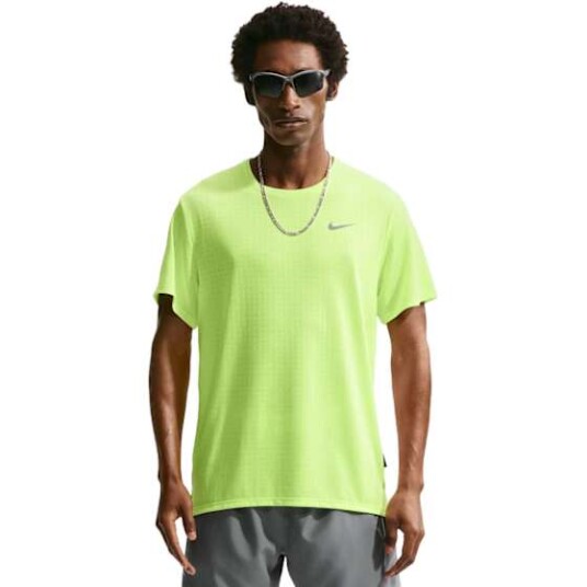 Nike Dri FIT Breathe Miler SS Tee Herre Volt Ice/Reflective Silver M