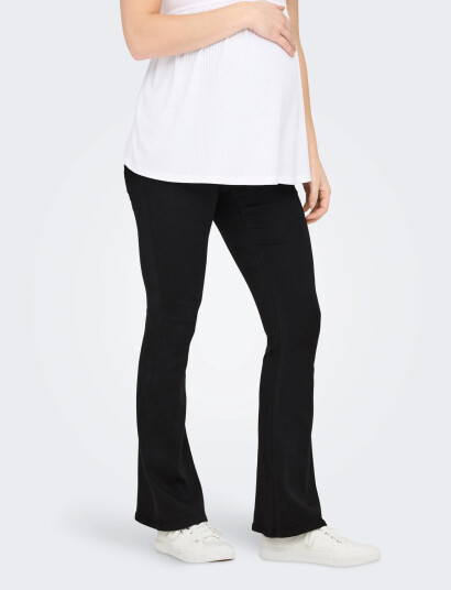 Only Maternity Olmrain Life Reg Push Up Flared Noos - Black - S x 32