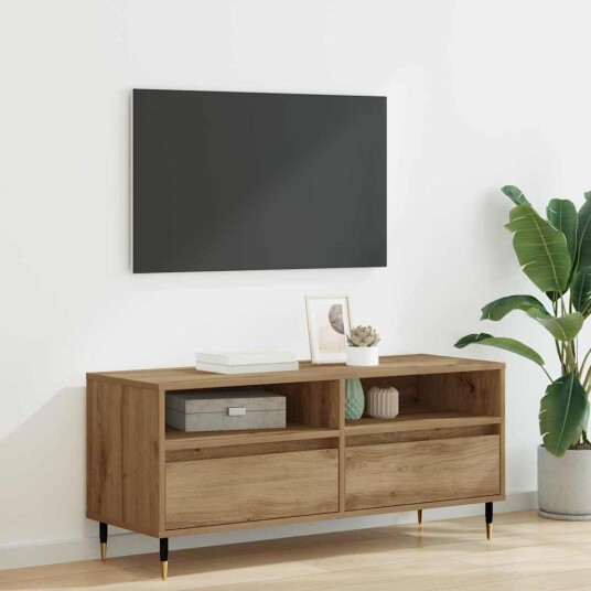 TV skap Artisan Eik 100 x 34,5 x 44,5 cm Ingeniørtre og jern TV skap Artisan Eik 100 x 34,5 x 44,5 cm Ingeniørtre og jern