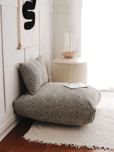 Dokuma Sittepuff 70 cm Grå