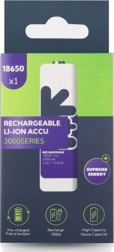 Uniross U1bt1830sp Oppladbart Batteri Lithium-Ion Li-Ion 3,6 V 1 Stykker 3000 Mah Flerfarget U1BT1830SP