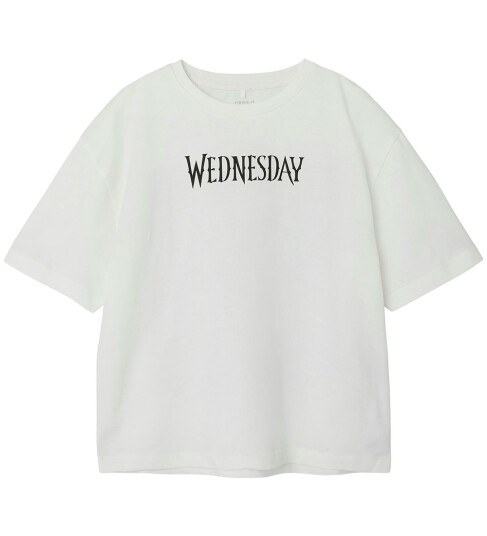 Name It T skjorte nkfFarra Wednesday SS Rlx Top Sky Hvit