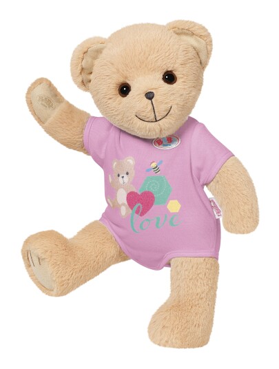 Baby Born Bjørn Plysjbamse 36cm Rosa Sparkedress