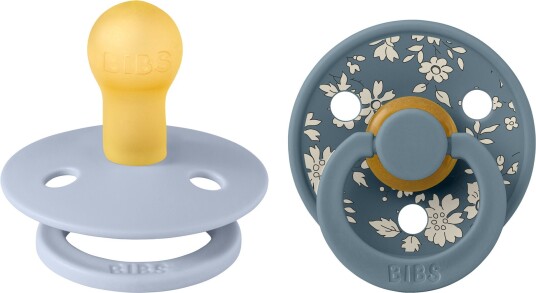 BIBS x Liberty Colour Smokk 2-Pack Lateks Str 1 Rund Capel/Dusty Blue Mix