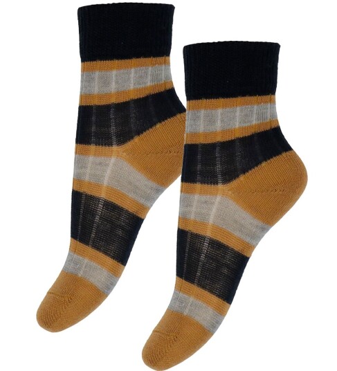 FUB 2-Pack Two-Tone Stripe Socks - Navy - 19/21